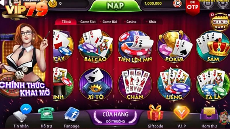 Kho game đa dạng của VicClub giúp tạo uy tín cho cổng game